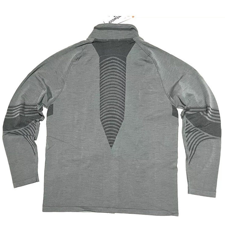 $220 Smartwool Men’s Intraknit Active Full Zip Jacket Merino - Lead Gray- Small