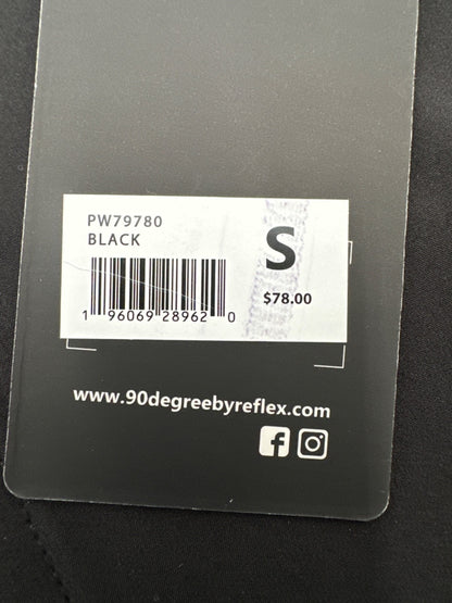 $78   90 Degree Women's Joggers - PW79780 - Black - Small - New With Tags