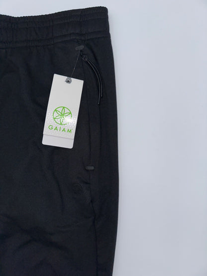 $62 Gaiam Men’s Inner Strength Slim Fit Jogger Pant- Black -Medium-New With Tag