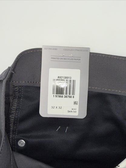 $70 Levi's Men's 511 Slim Tech Pants Stretch A92130010- Grey- 32W 32L - New Tag