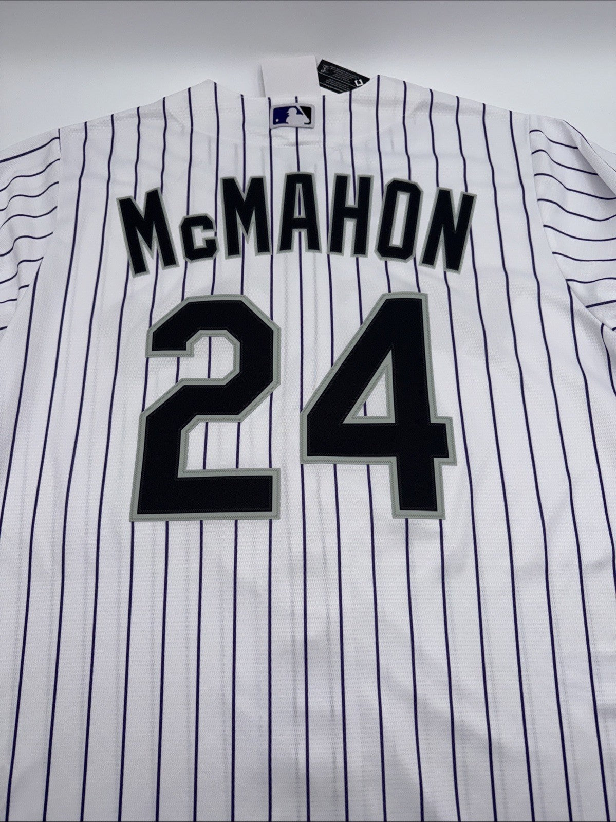 $135 Nike Mens Official Colorado Rockies Ryan McMahon #24 White Jersey-Large-New