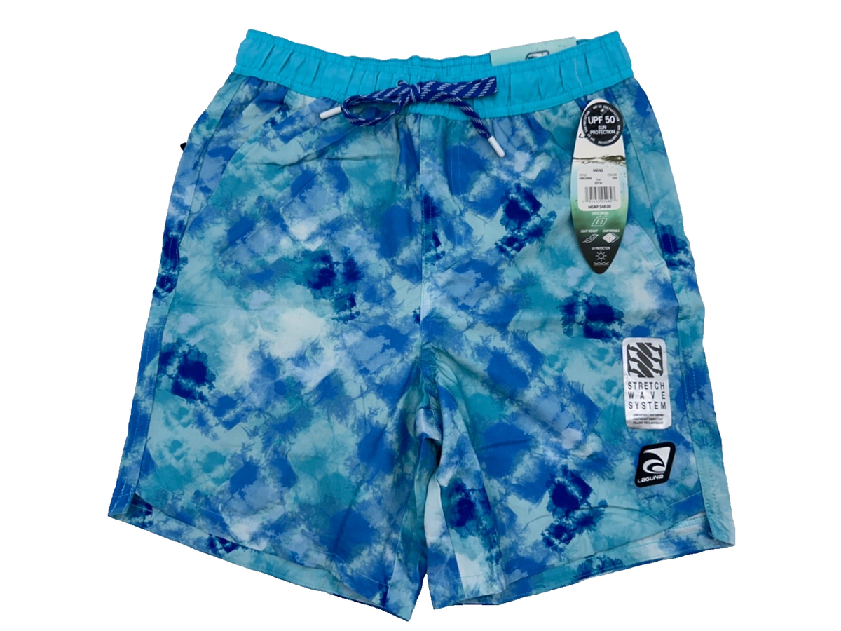 $48 Laguna Men’s Lined Swim Trunks 6.5” - Blue 433 - Small - New With Tags