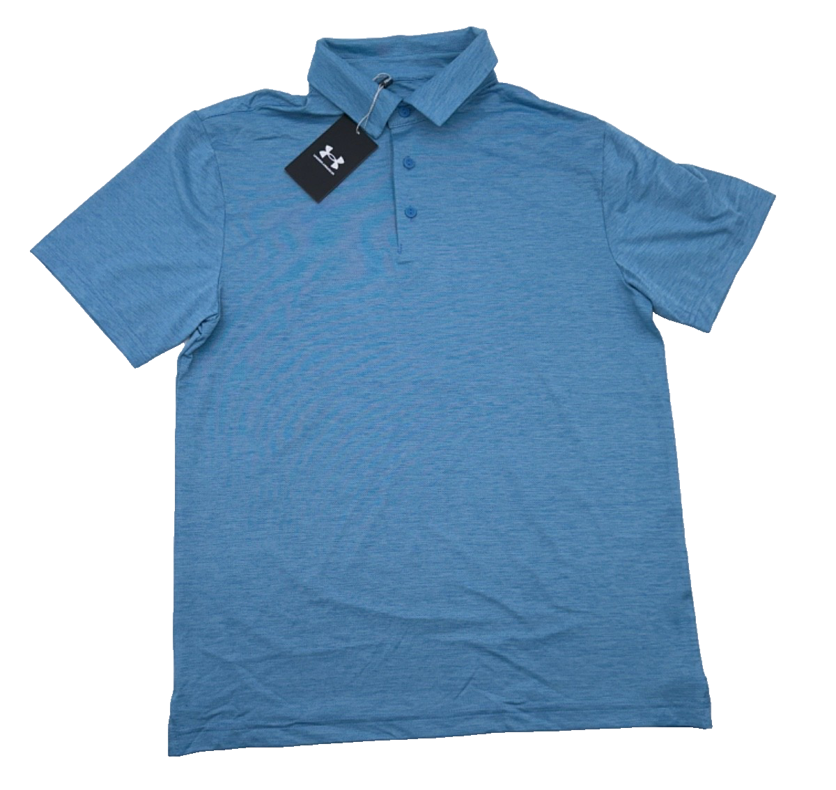 $75 Men's Under Armour Golf Playoff 3.0 Heather Polo - Cosmic Blue - Small -New