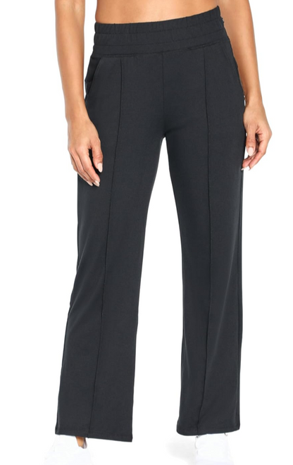 $65 Marika Women's Josie Pocket Straight Leg Sweatpant - Black - XSmall - New