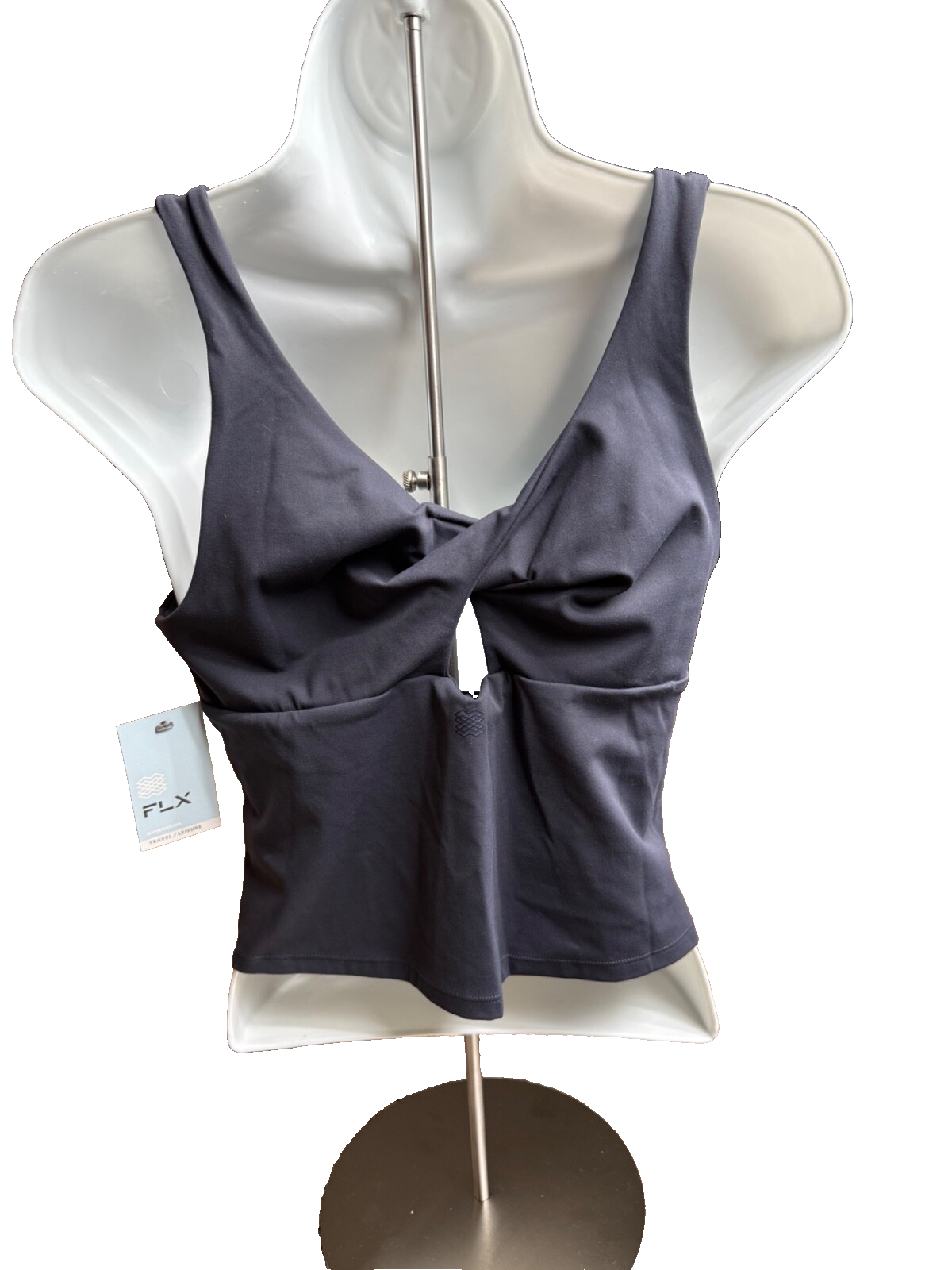 FLX Women’s-Athletic Bra Supported Crop-Black-Medium-New Tag