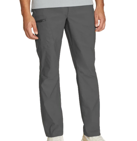 $70 Eddie Bauer Men's Rainier Tech Pants - Dark Smoke - Size 34W x 32W - New