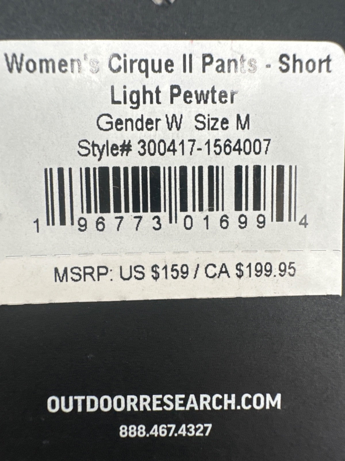 $159 Outdoor Research Cirque II Women's Softshell Pant-Light Pewter-Medium-New