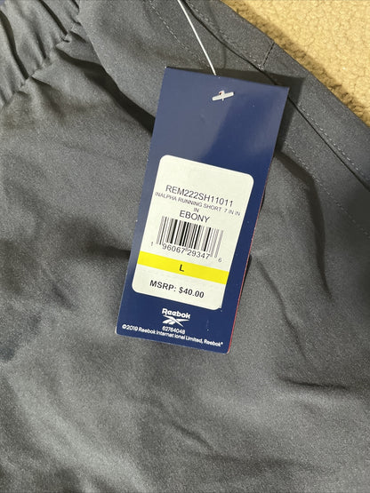 Reebok Men's Alpha Lightweight  Training Athletic Shorts- Ebony Gray- Large-New