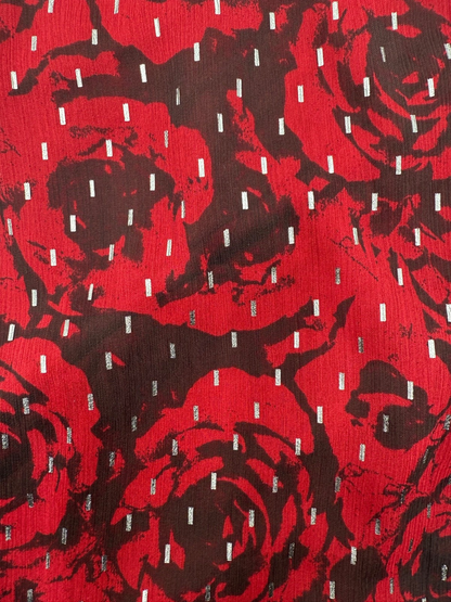 $48 Simply Vera Wang Women’s-Ruffle Trim Halter Top- Red Floral- Small-New Tag