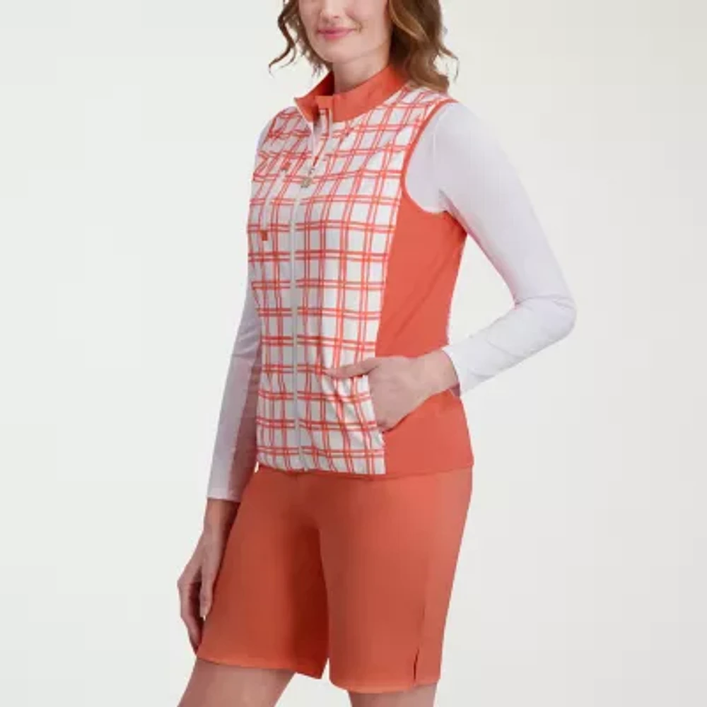 $89 Stella Parker Women's Mock Neck Vest - Window Pane Plaid - Small- New