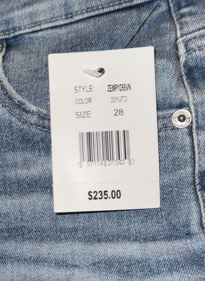 $235 AG Women’s Farrah Boot Crop Denim- 20 Years Undertow Destructed- Size 28