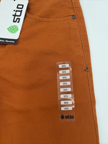 $100 Stio Men’s Organic Rivet Canvas Utility Pants- Saddle- Size 30 Short-New