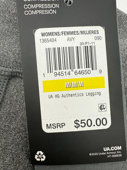 $50 Under Armour Women’s-HG Authentics Leggings - Grey-Medium-New Tag
