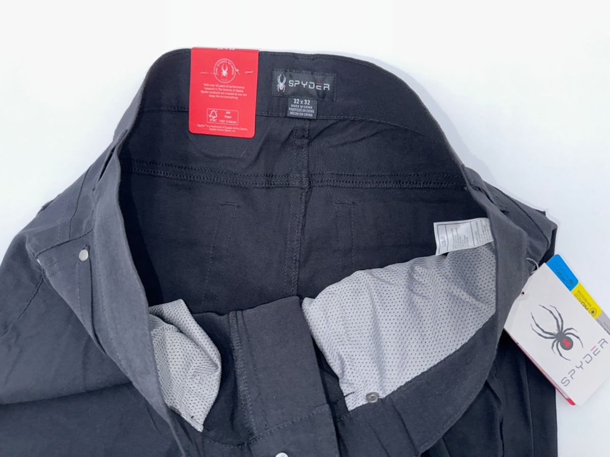 $89 Spyder Men's Tech Five-Pocket Pants - Black - Size: 32W x 32L - New With Tag