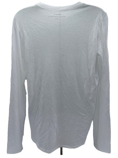 $98 Vince Women's Cotton Long Sleeve Shirt - White - Small - New With Tags