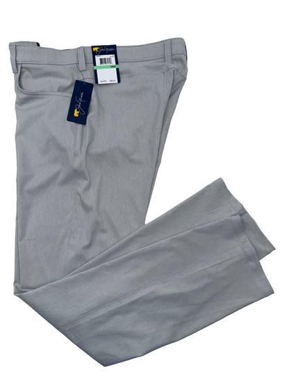$80 Jack Nicklaus Men's Golf High Rise Pants - Light Grey - Size: 34W x 32L