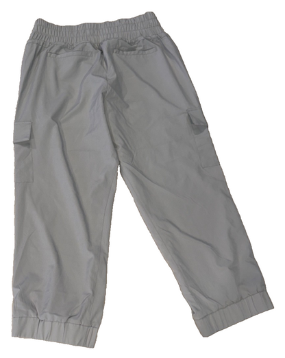 $58 Kyodan Women’s Drawstring Waist Capri Cargo Pants - Dove - Small - New