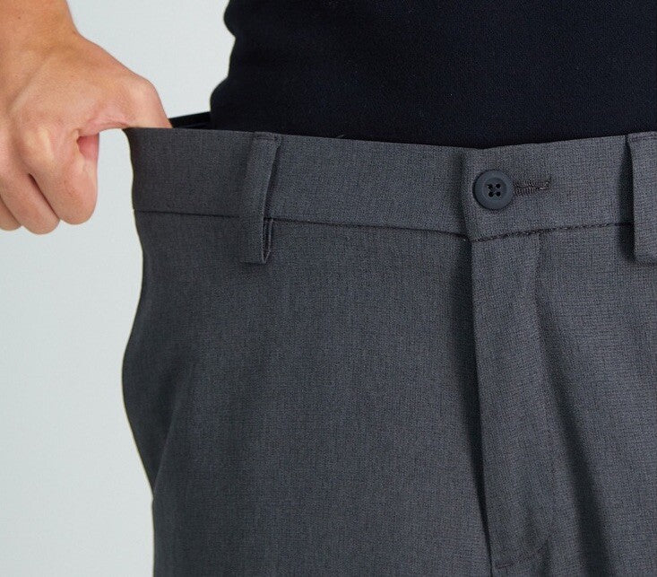 Haggar Men’s Performance Flex Slim Fit Flat-Front Pants-Dark Grey- 29Wx30L