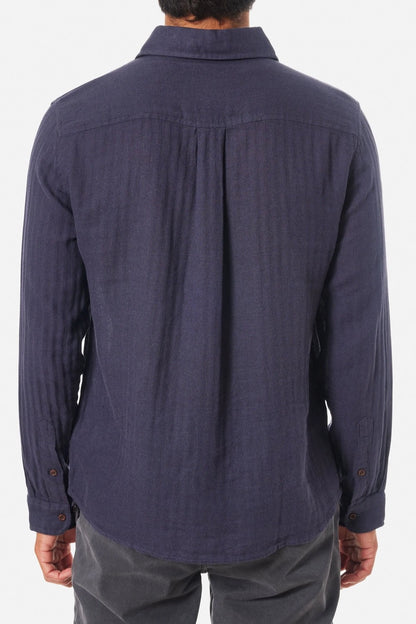 $89 Katin Men’s Woven Alan Solid Long Sleeve - Light Grey - Medium - New