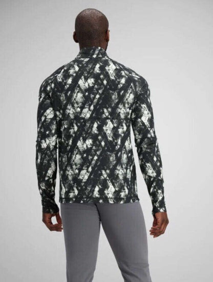 $119 Obermeyer Men’s Flex 1/4-Zip Mid-Layer Top- Descent Black/White - Medium