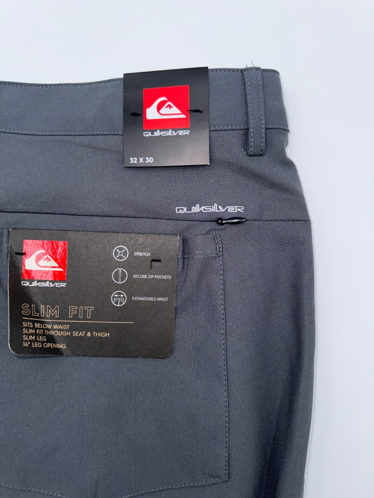 $78 Quicksilver Men’s Stretch Tech Woven Pants - Charcoal -Size: 32W x 30L -New