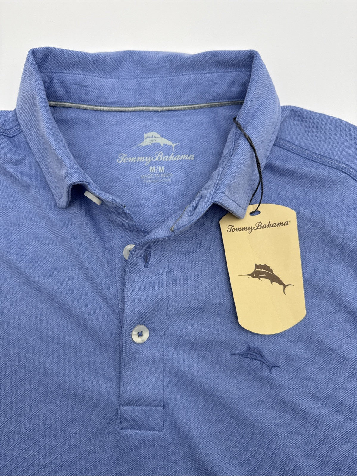 $100 Tommy Bahama Men’s Soft Polo Shirt ST227527SR- Rococo Blue-Medium-NEW