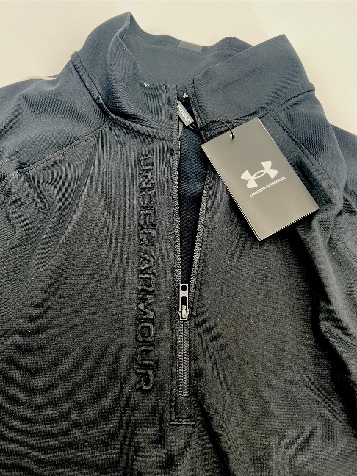 Under Armour Men’s 1/2 Zip Storm GOLF Sweatshirt-Black-MEDIUM- New-MSRP $80