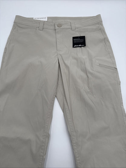 $70 Eddie Bauer Women's Rainier Stretch Hiking Pants-Pumice Beige -Size: 8 New