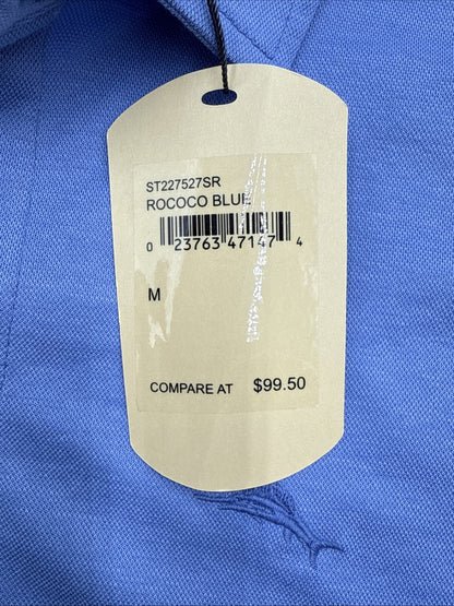$100 Tommy Bahama Men’s Soft Polo Shirt ST227527SR- Rococo Blue-Medium-NEW