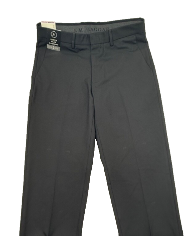 $59 J.M. Haggar Men’s- Super Flex Waistband Pants-Black-32Wx34L-New Tag