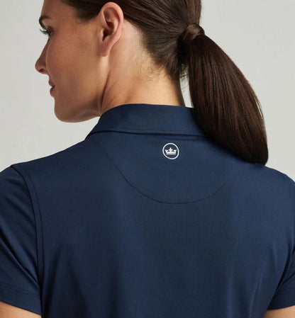 $95 Peter Millar Women's Sun Protection UPF 50+ Golf Polo Shirt-Navy-Small-New