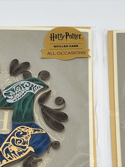 2 PopCraft Card High Quality Quilling HARRY POTTER HOGWARTS Blank inside $13.50
