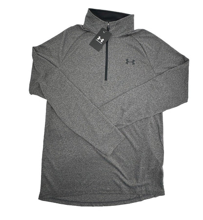 Under Armour Men’s Tech 2.0 Half Zip Long Sleeve Performance Shirt- Grey- Small