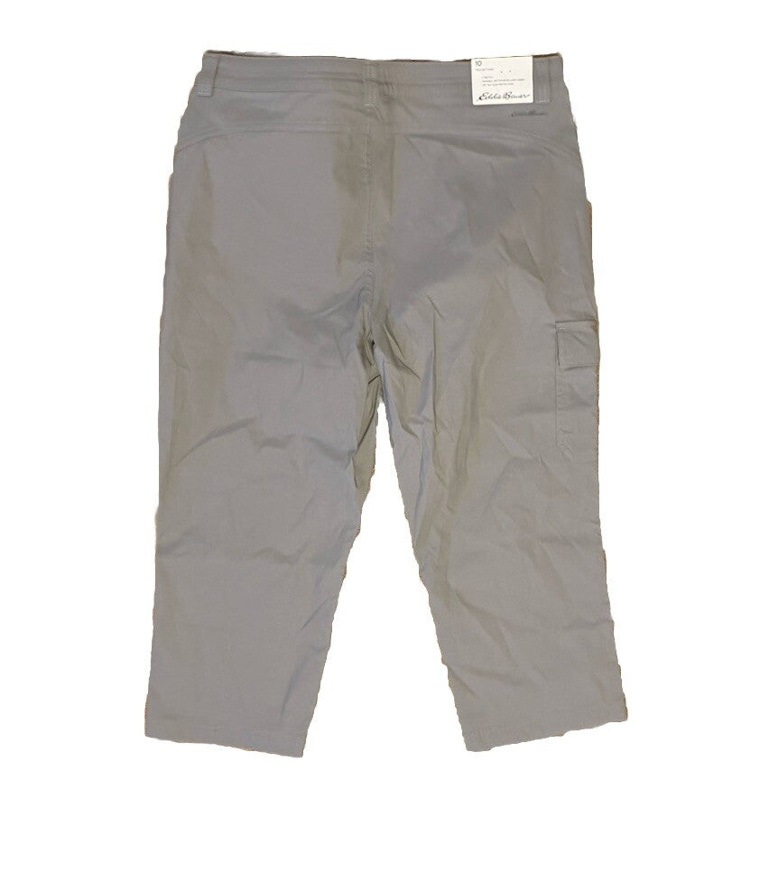$65 EDDIE BAUER Women’s Tech Capri Pants Stretch- Ash -Size: 10-NEW