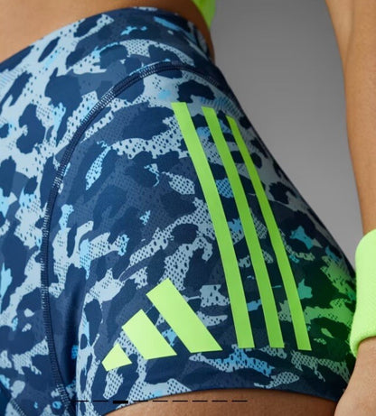 $85 Adidas Women Adizero Booty Elite Running tights shorts IT5775- Blue- Medium