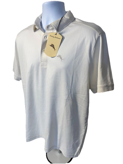 $100 Tommy Bahama Men’s Playa Soft Polo Shirt - Coconut Cream -Medium-NEW