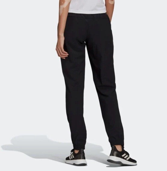 $70 Adidas Women’s Essential Comfy Woven Joggers Pants- Black- Medium- New Tag