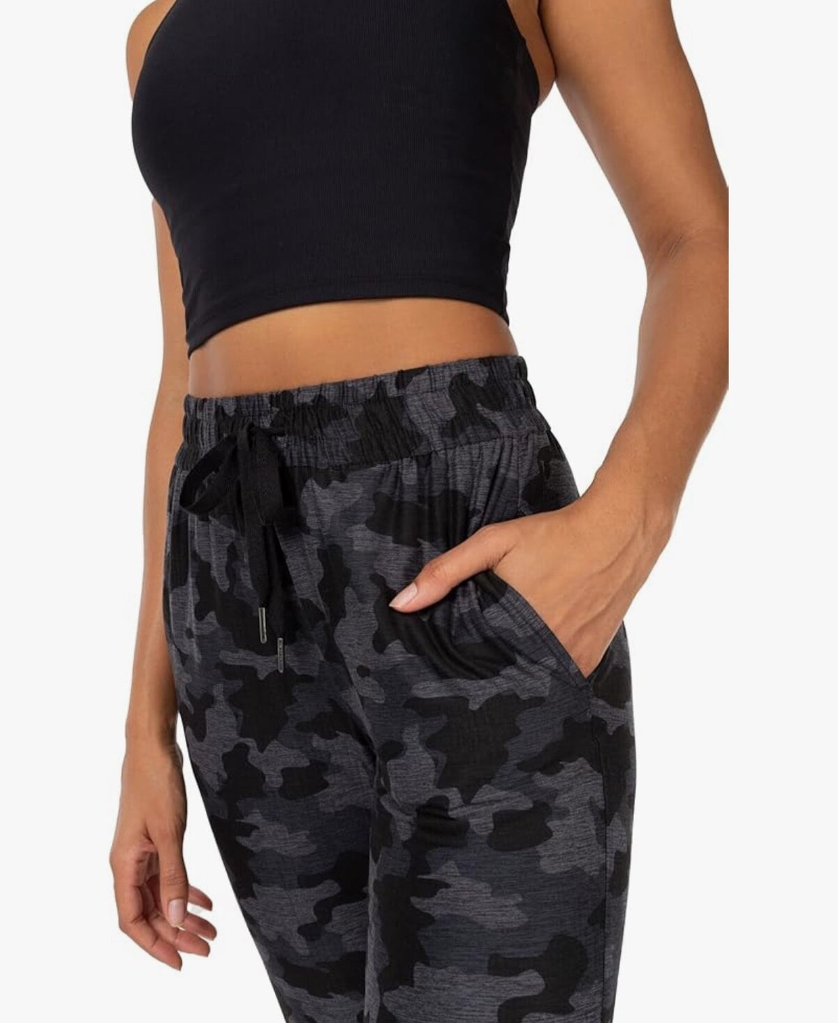 $64  Kyodan Women’s-Camo Joggers-Black Camo-Medium-New With Tags