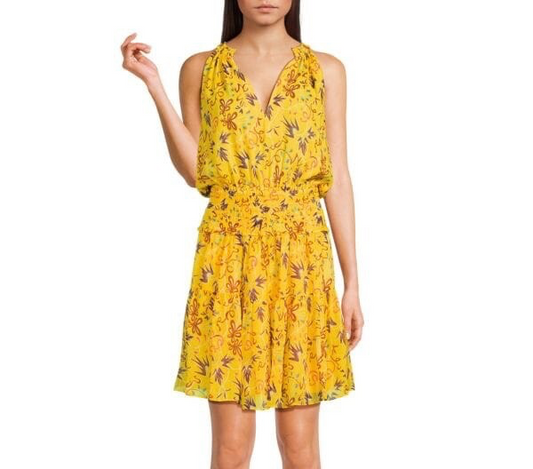 $495 ALC Women’s Courtney Silk Mini Dress- Sole Multi - Size 2 - New With Tags