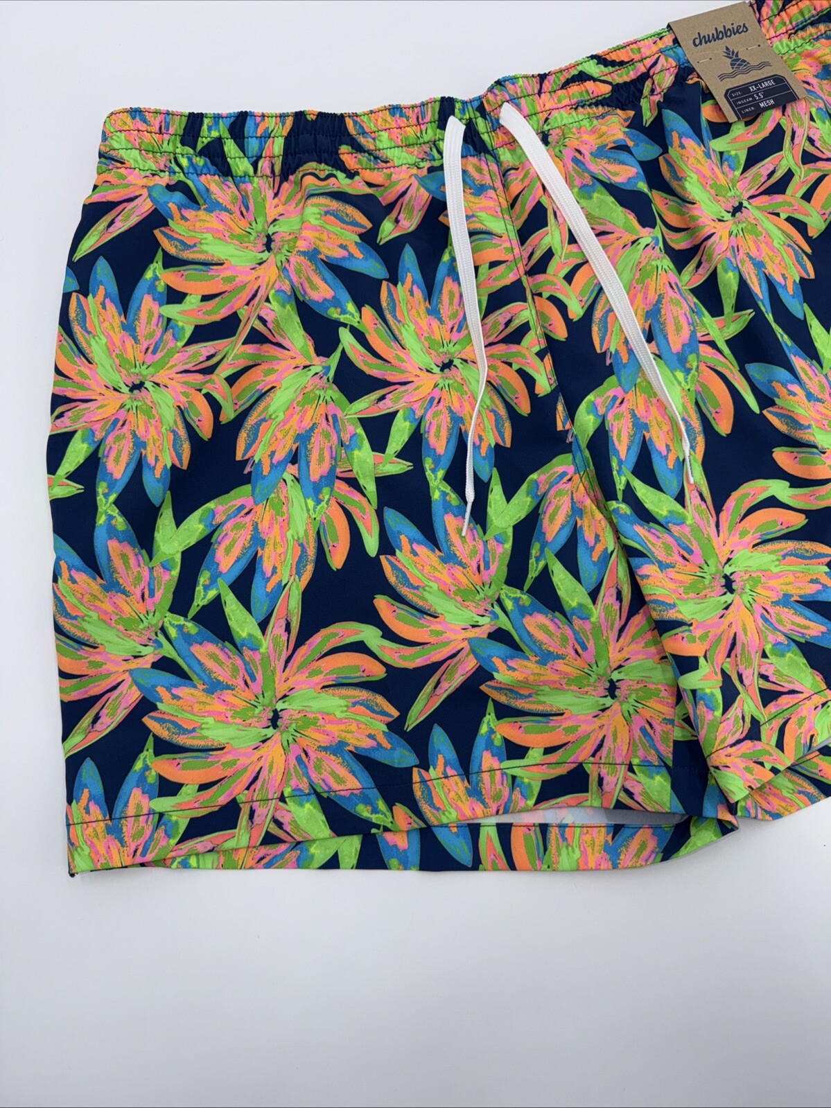 $70 Chubbies The Ocean Flowers 5.5" Inseam Swim Trunks-Multi -2XLarge -New Tag