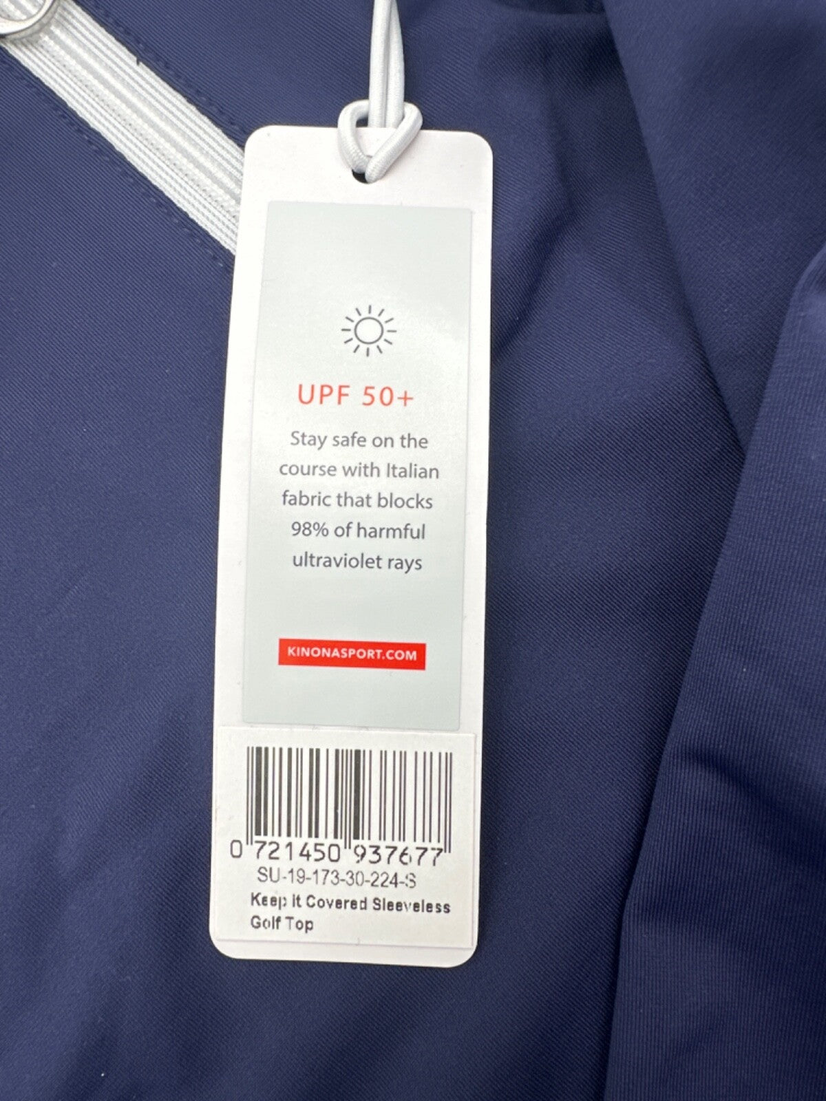 $103 Kinona Women’s Keep It Covered Sleeveless Golf Top - Navy Blue- Small- New