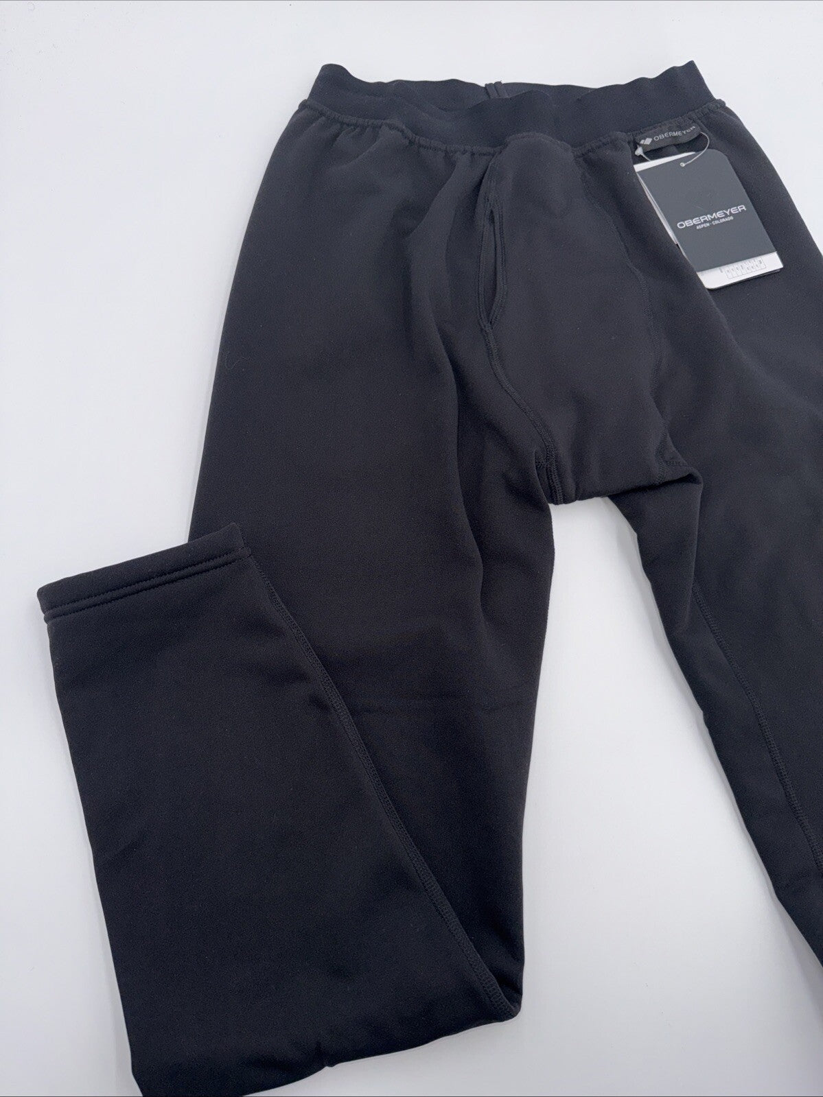 Obermeyer Men's Thermal Fleece Base Layer Bottoms 150 Ultrastretch-Black-Small