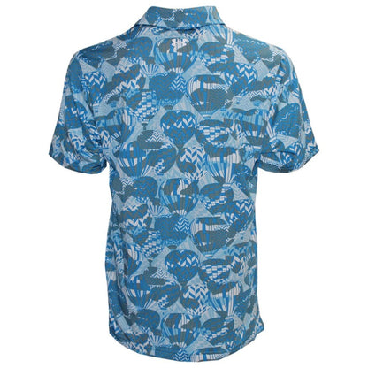 $70 Under Armour Men's Playoff 3.0 Hot Air Balloon Polo Shirt - Blue - Large-New