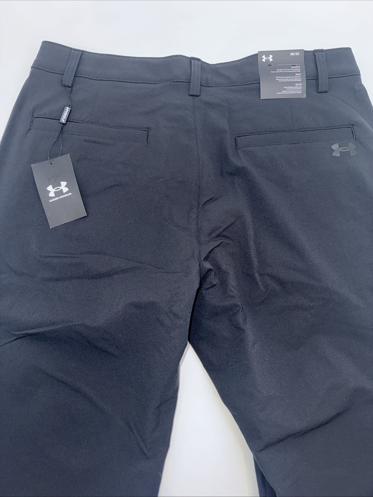 $70 Under Armour Men’s Wicking Golf Straight Flat Front Pants-Black-Size:36W 32L