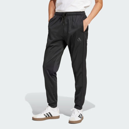 $45 Adidas Men's 3 Stripes Tricot Regular Tapered Track Pant - Black -Large-New