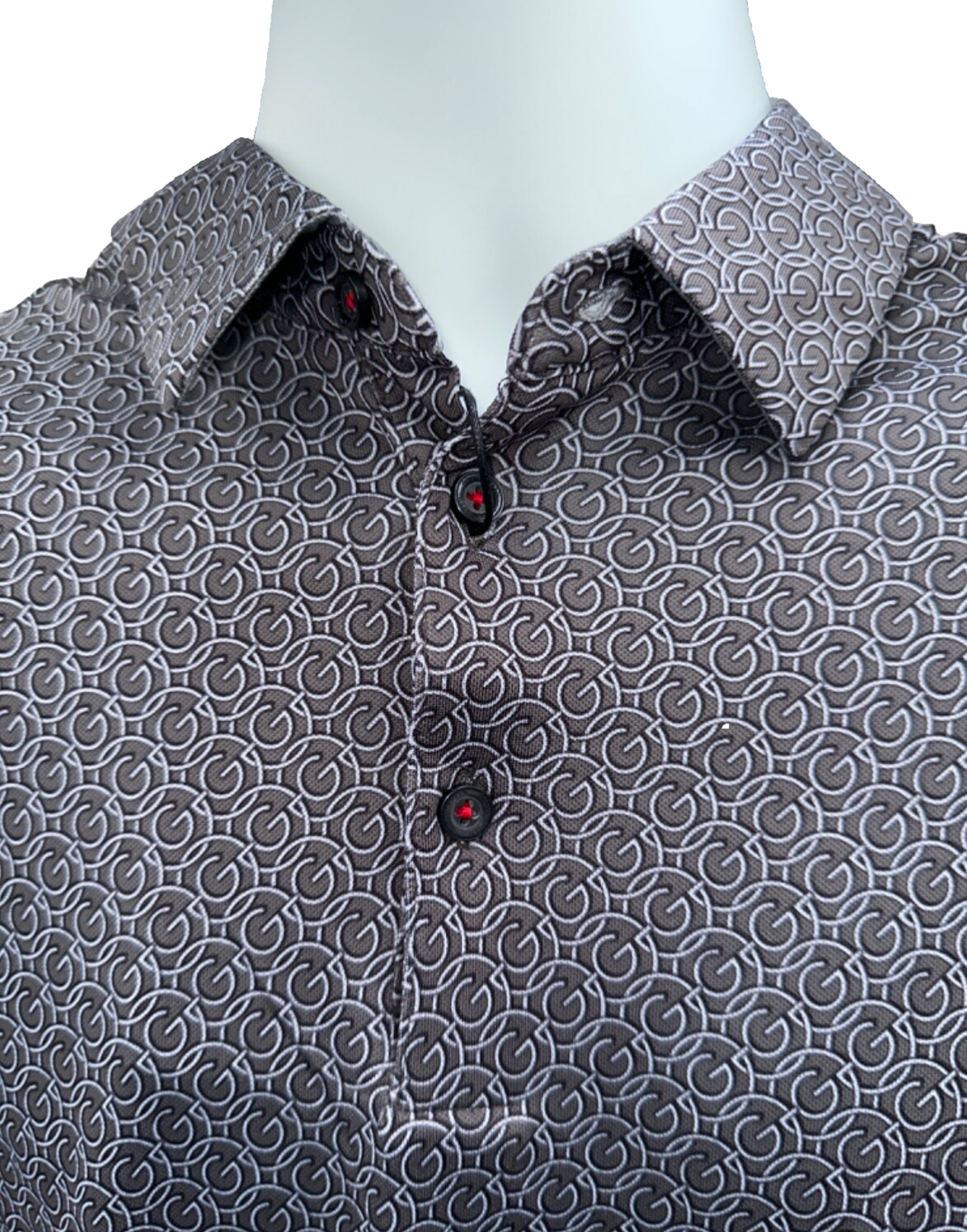 $110 Galvin Green Men’s Mauro Shirt V8+ Polo- Sharkskin/White- Medium - New tag