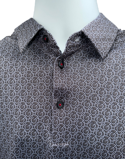 $110 Galvin Green Men’s Mauro Shirt V8+ Polo- Sharkskin/White- Medium - New tag