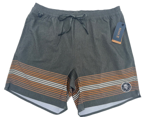 $66 Roark Men’s Shorey Boardshorts 16" Stripe - Khaki- Large - New Tags