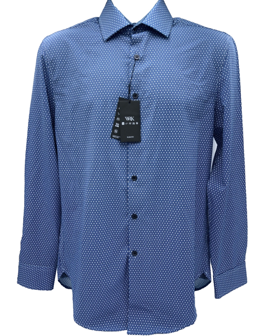 $98 WRK Men's Button Down Shirt - WRB3FDC206 - Blue - Size 15 - New With Tags