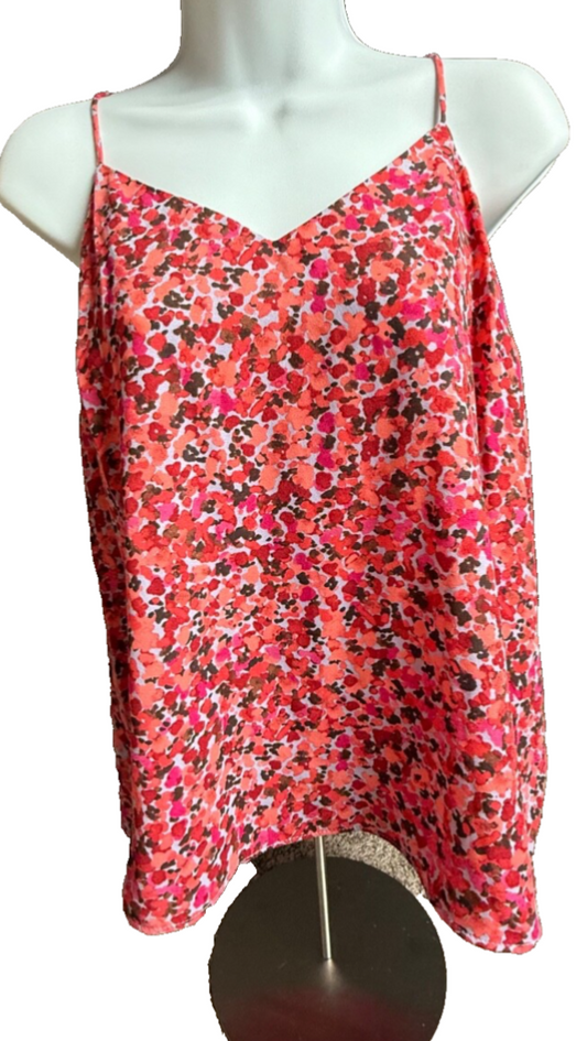Nine West Women’s-Floral Cami- Multicolored Red/ Pink-Medium-New Tag